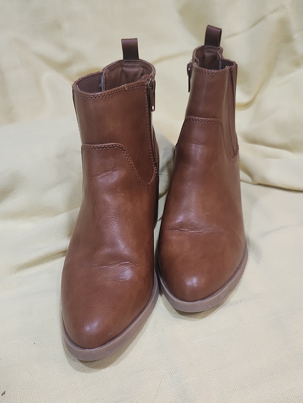 Old Navy Brown Women's Ankle Booties with Side Zip